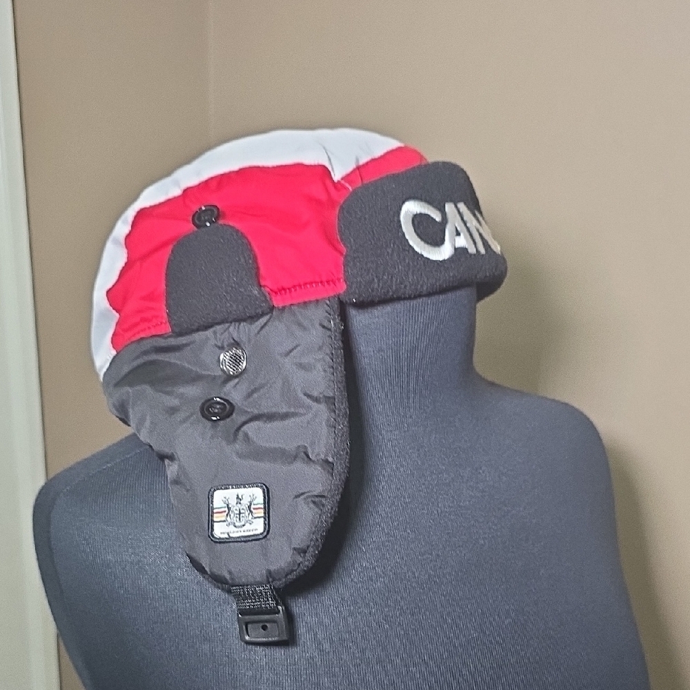 Kids Red and Gray Winter Hat